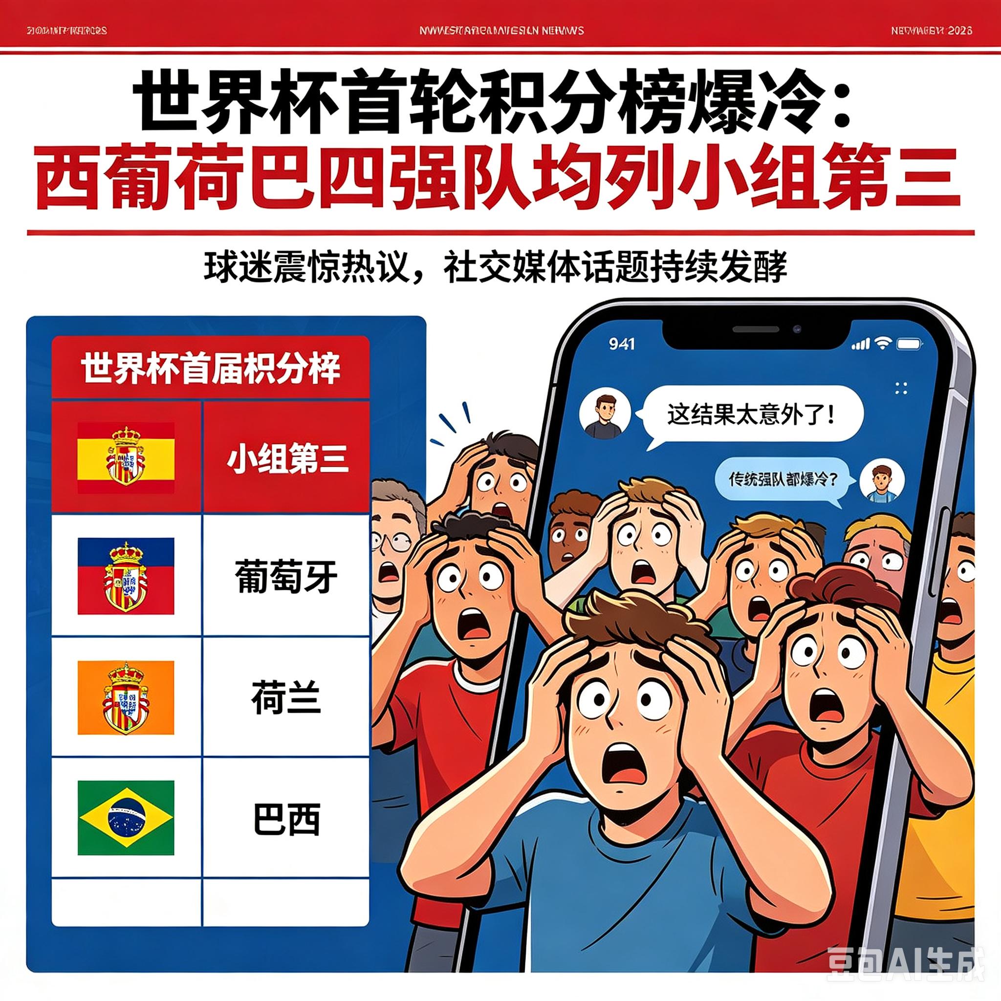 2026世界杯小組賽首輪積分榜排名_世界杯歷史積分榜_五支冠軍級球隊跌至小組第三